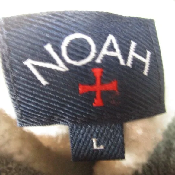 Noah NYC Core Classic Hoodie Men Large Heather Grey Pullover Embroidered Hiking - Picture 3 of 15